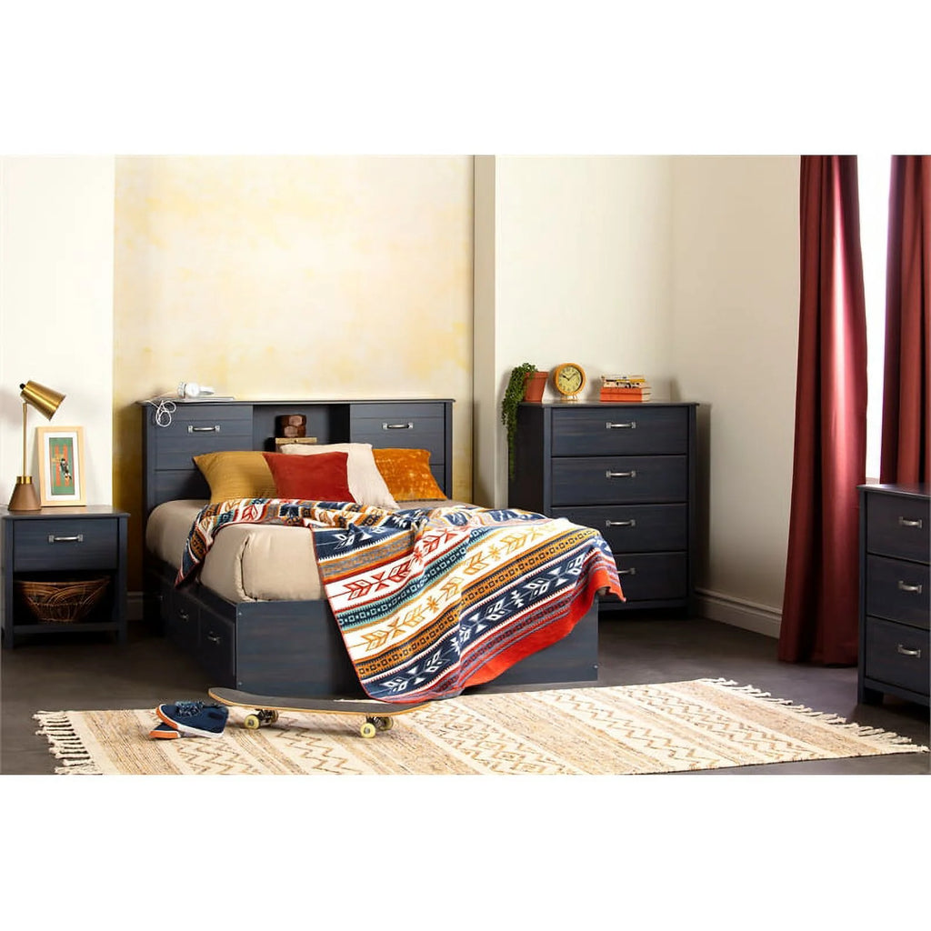 Full Storage Bed and Bookcase Headboard Set C795