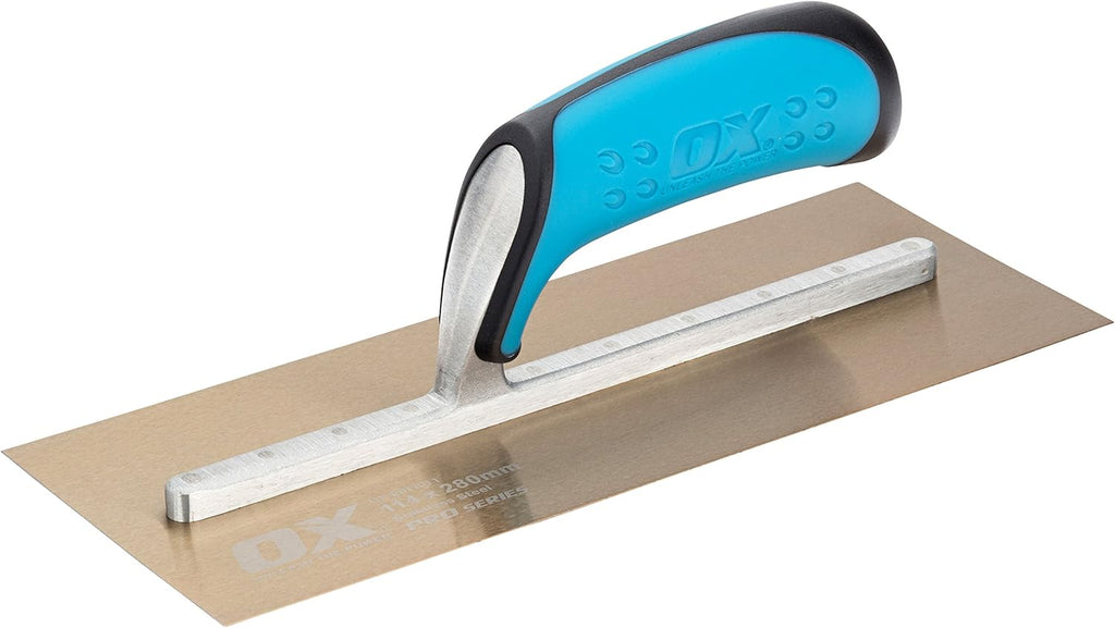 4.75" x 14" Stainless Steel Plaster Finishing Trowel, Pack of 2 D46788