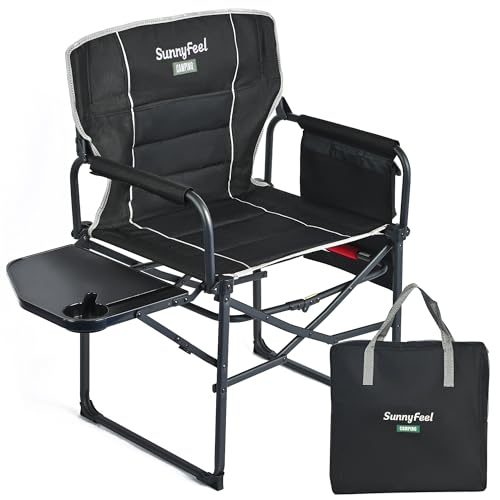 Oversized Portable Folding Camping Chair with Side Table A301