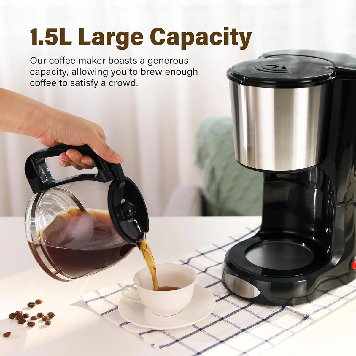12 Cup Stainless Steel Drip Coffee Maker W14805