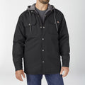 Black Fleece Hooded Duck Shirt Coat W821