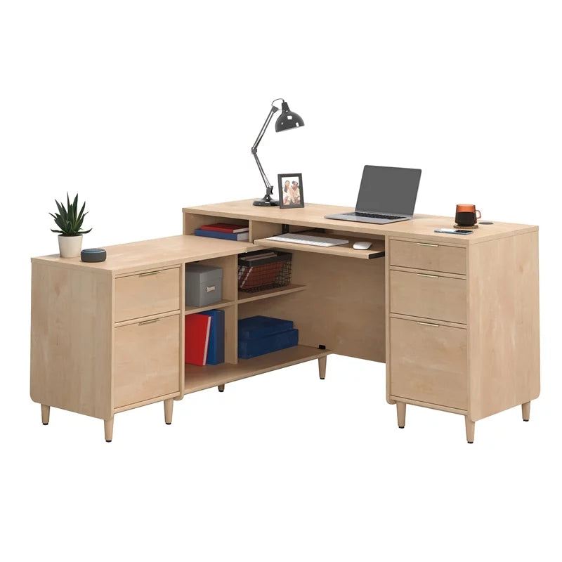 L-Shaped Engineered Wood Desk L49454