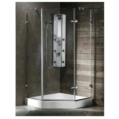 Frameless Neo-Angle Shower Enclosure with Low-Profile Base G5340