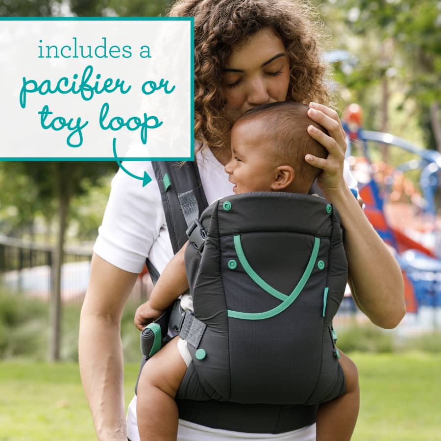 Gray Multi-Pocket Baby Carrier E66259