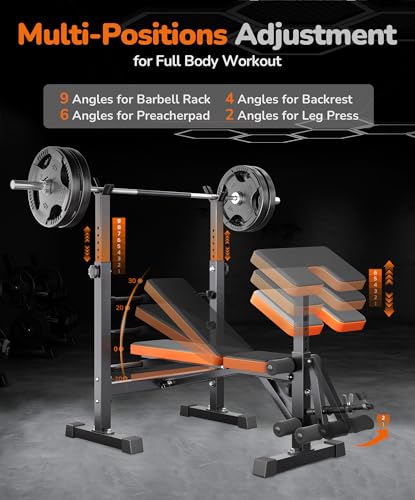6 in 1 Adjustable Weight Bench Set X7170