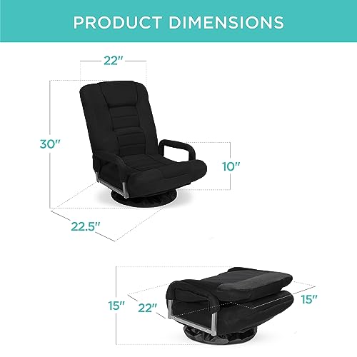 Swivel Gaming Chair 360 Degree Foldable Black/Blue K234