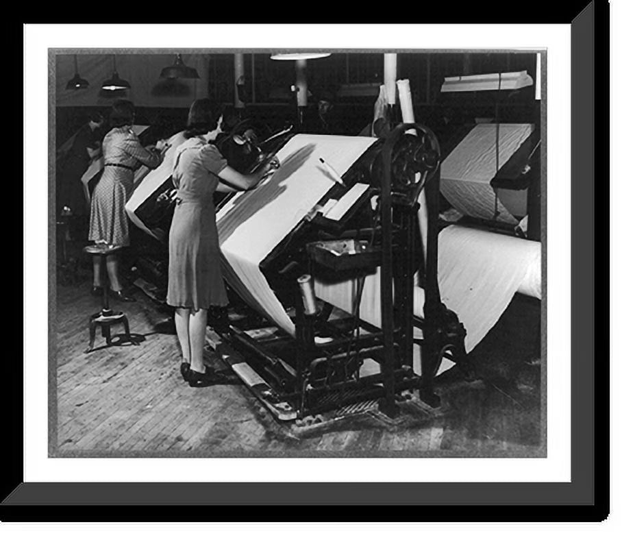 Framed Print, Women making shelter cloth for Army tents, 17-7/8" x 21-7/8" S33763