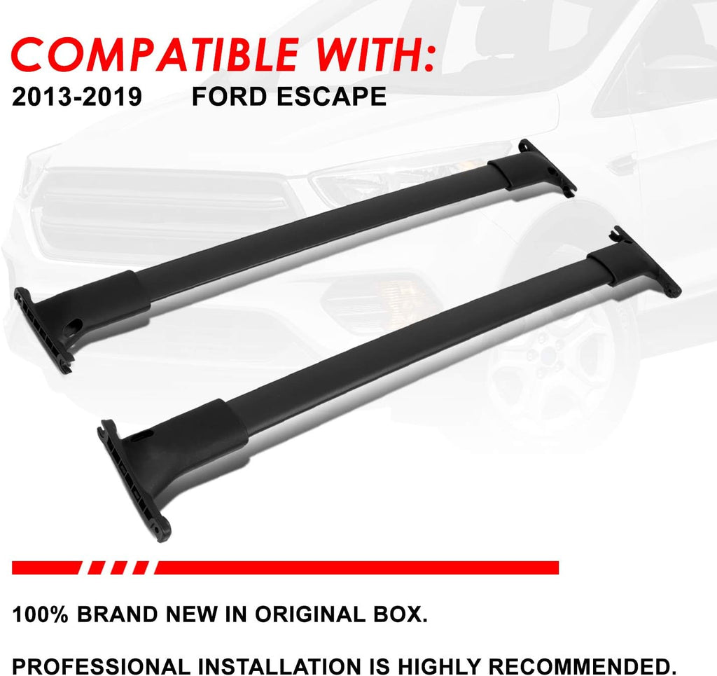 Matte Black Aluminum Roof Rack Cross Bars Pack of 2 C494602