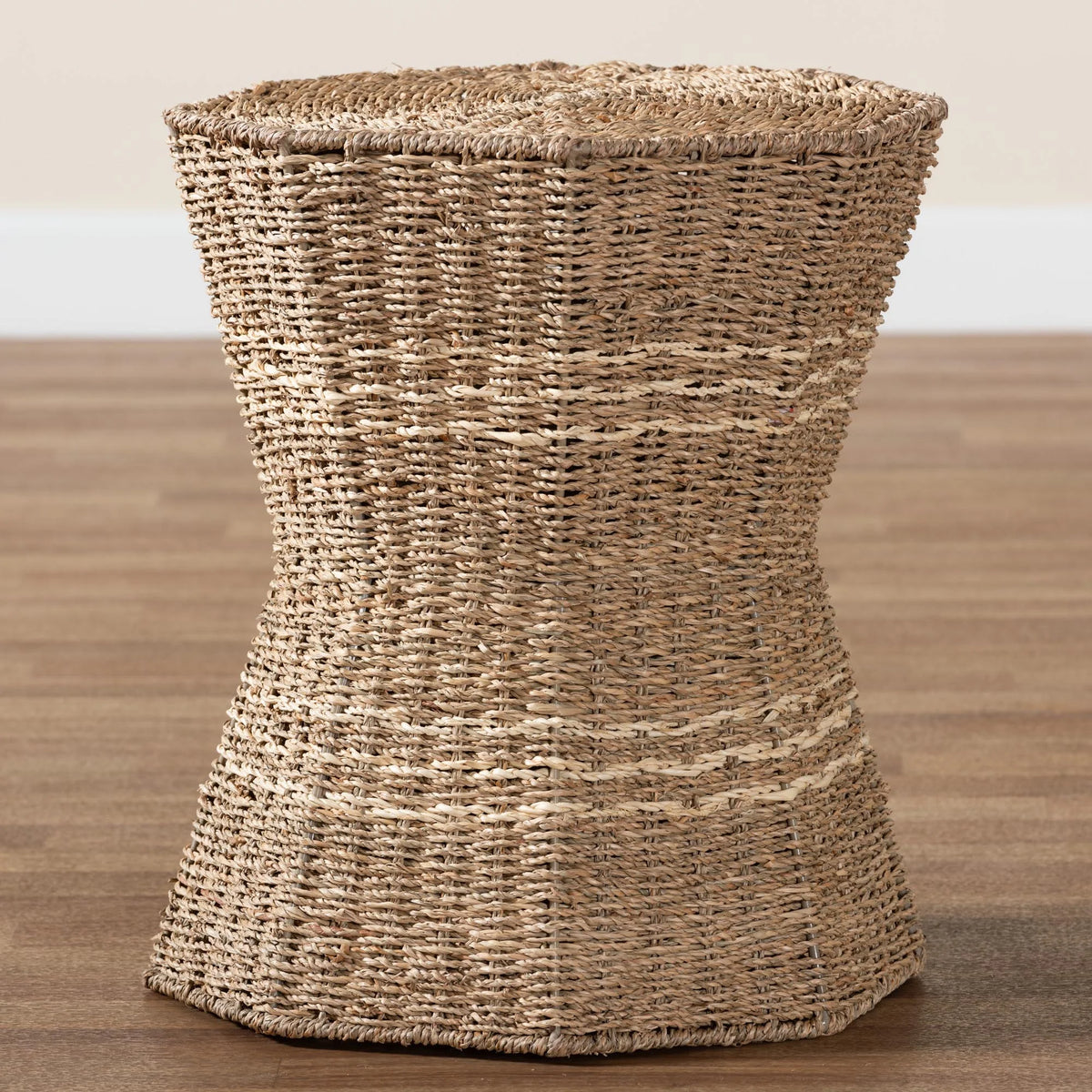 Natural Brown Seagrass End Table T8367