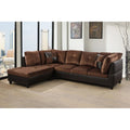 103.5" Wide Microfiber Sectional Sofa with Matching Pillows E1735