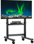 Black Rolling Mobile TV Stand for 55 to 90 inch Flat Screen TVs X6584