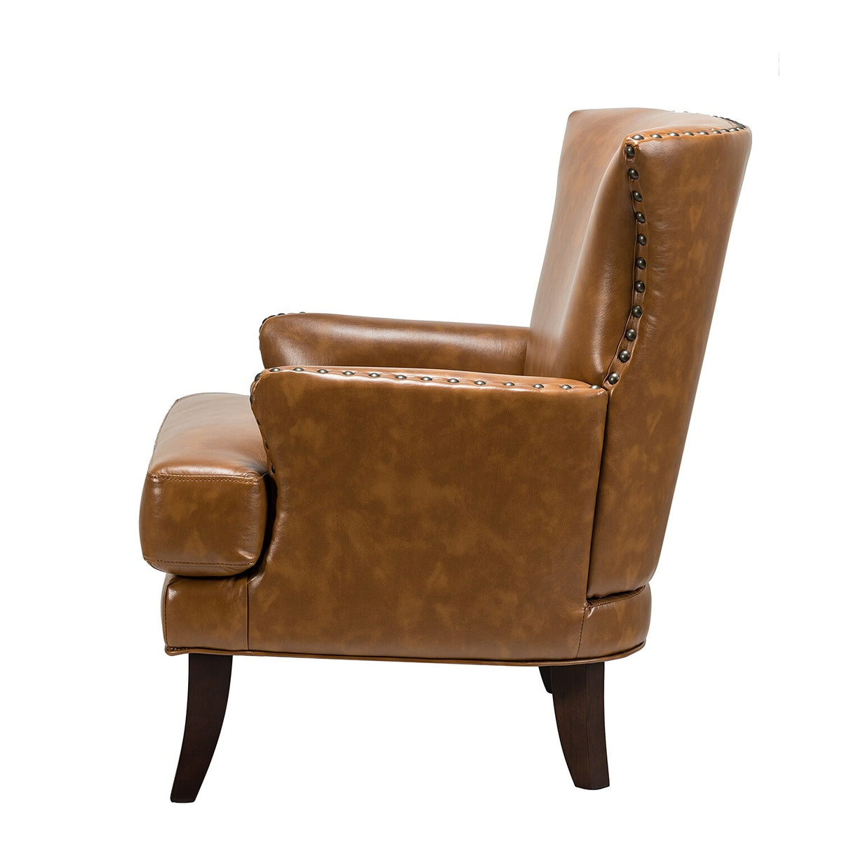 Traditional Wingback Upholstered ArmChair with Nailhead Trim N847
