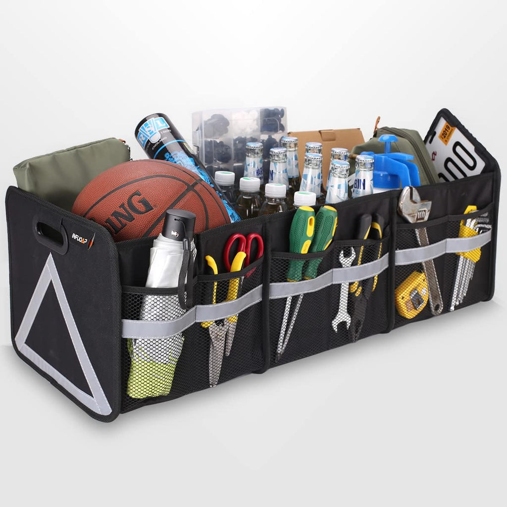 Foldable Trunk Organizer with Reflective Stripe, Pack of 2 T804894