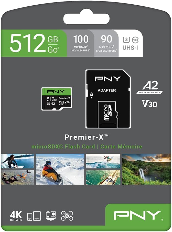 512GB U3 V30 microSDXC Flash Memory Card Pack of 2 A52916