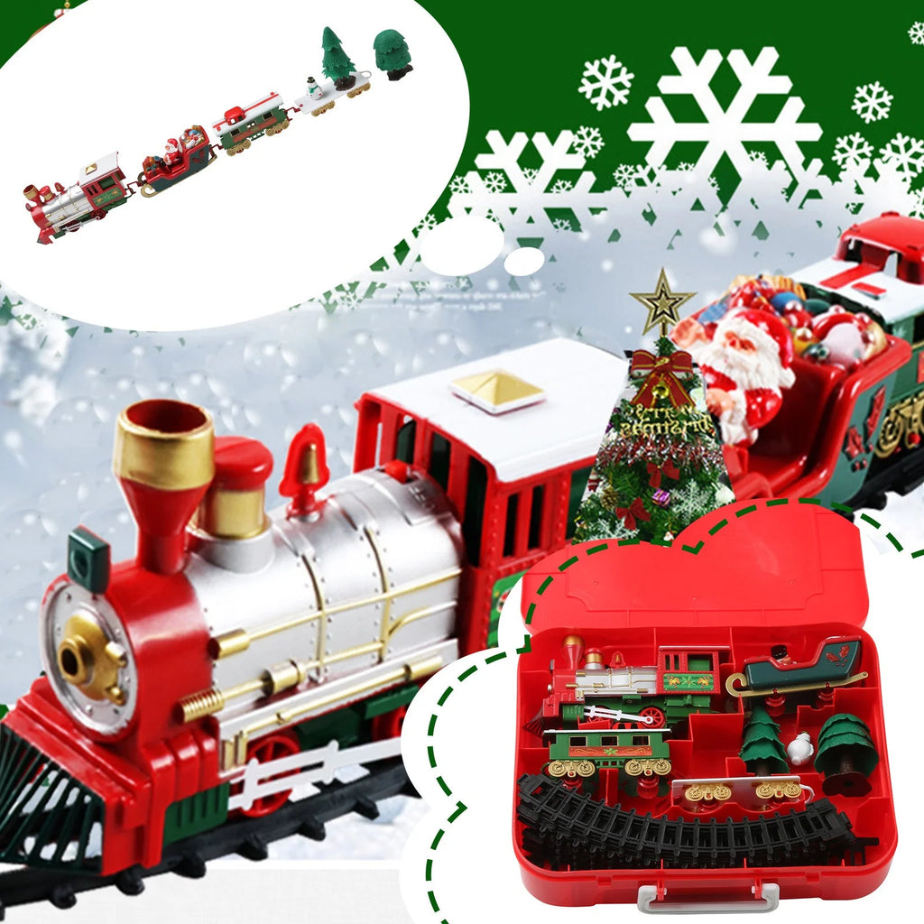 Battery Operated Toy Train Set with Railway Tracks X36955