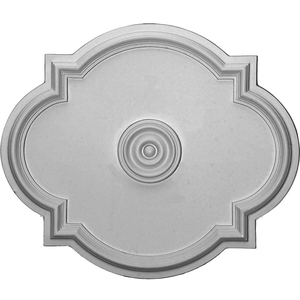 24x22W x 20 1/2x22H x 1 1/8x22P Ceiling Medallion, Hand-Painted Pot of Cream Crackle H451143