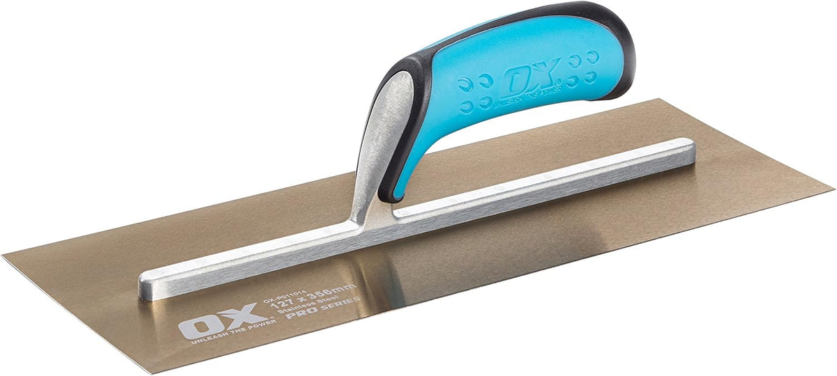 4.75" x 14" Stainless Steel Plaster Finishing Trowel, Pack of 2 D46788