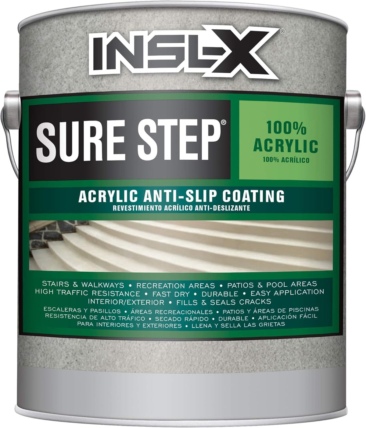 Saddle Brown Anti-Slip Acrylic Coating Paint, 1 Gallon, Pack of 2 M436