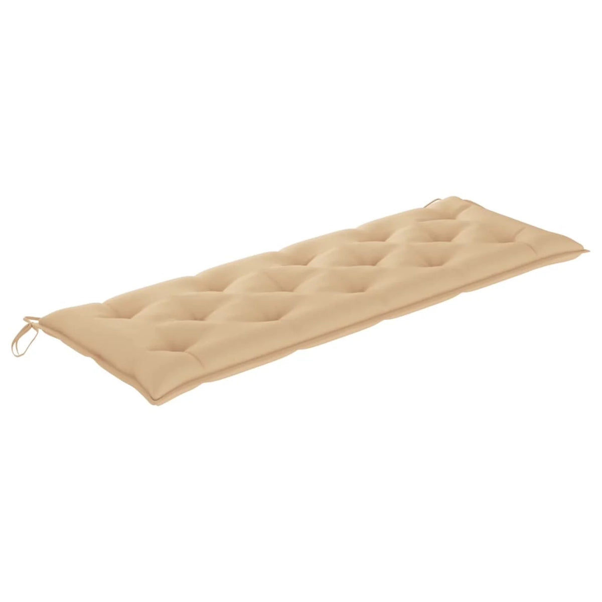 Beige Cushion Acacia Wood Garden Bench R90366