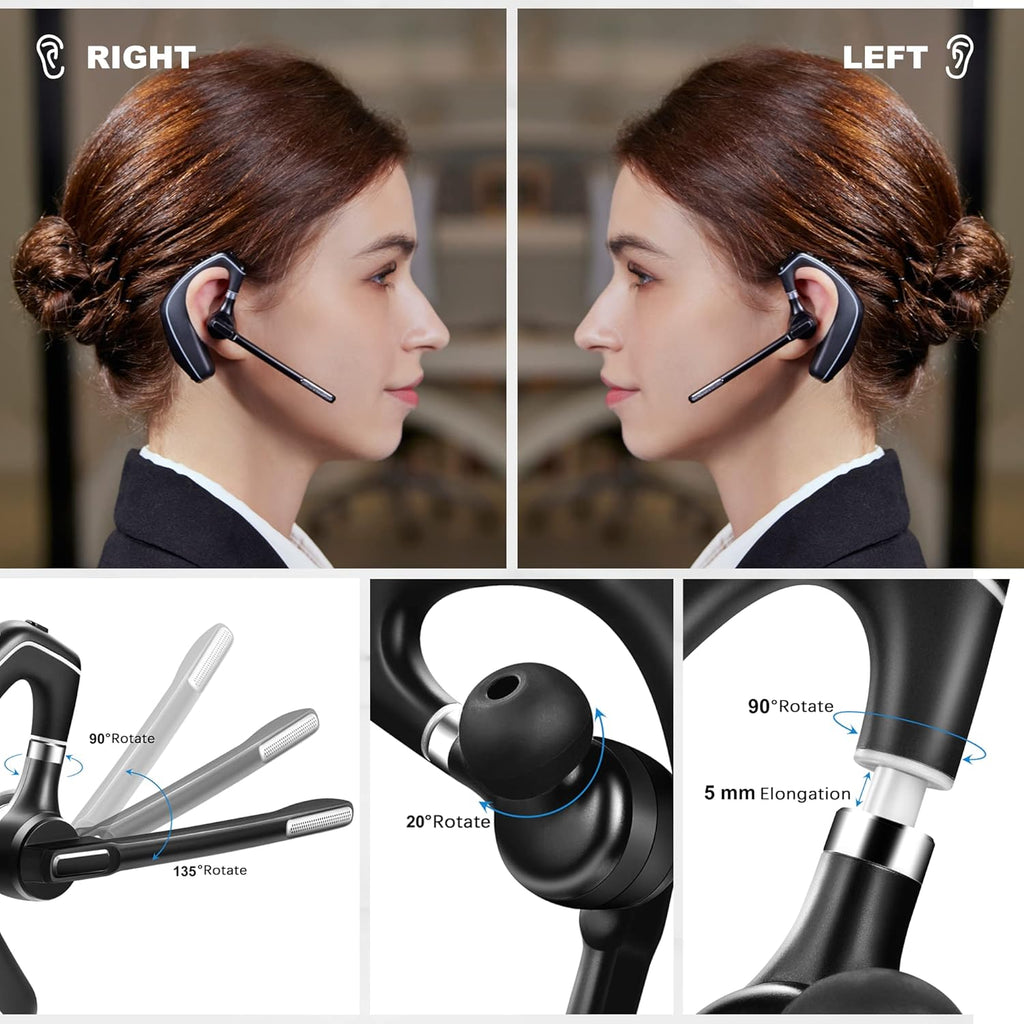 Wireless Bluetooth Headset with Charging Case, Noise Canceling Mic, Pack of 2 L979