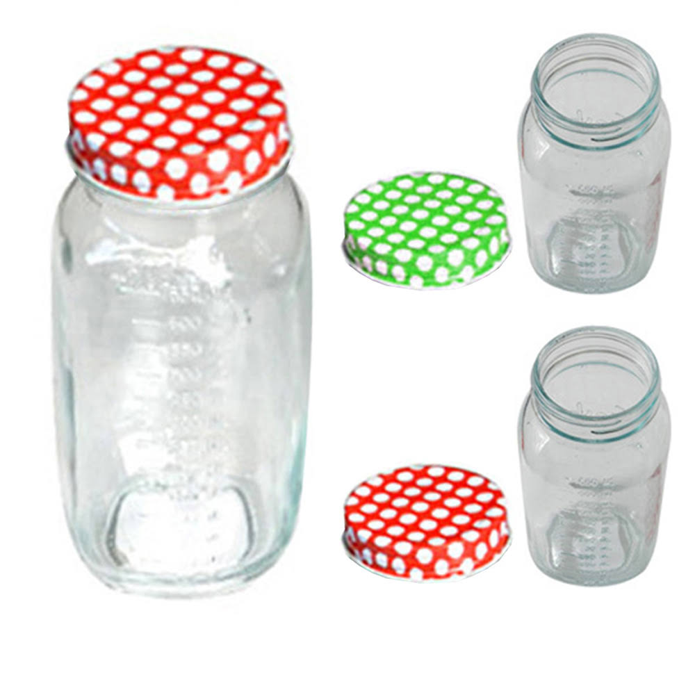 10 Pack Clear Glass Mason Jars 750 ml Wide Mouth C198902