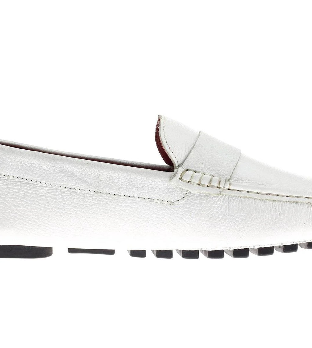 White Leather Comfort Shoes E6012