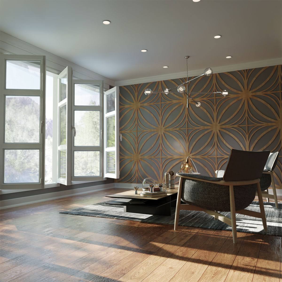 Large Otis Decorative Fretwork Wood Wall Panels N6563