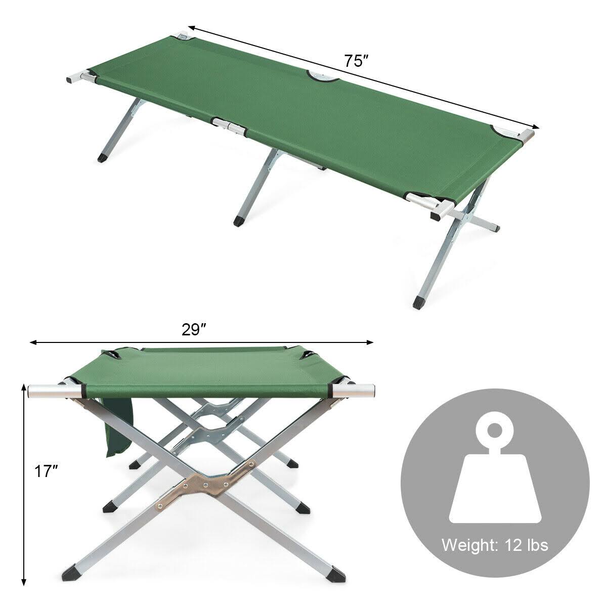 Heavy-Duty Folding Camping Cot with Carry Bag E99681