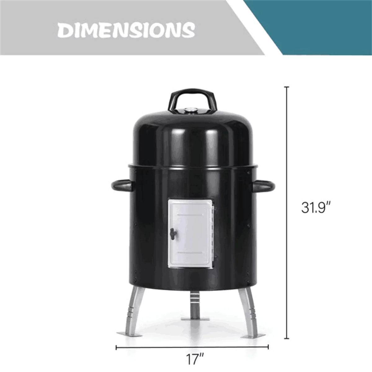Portable Charcoal Grill & Smoker F342