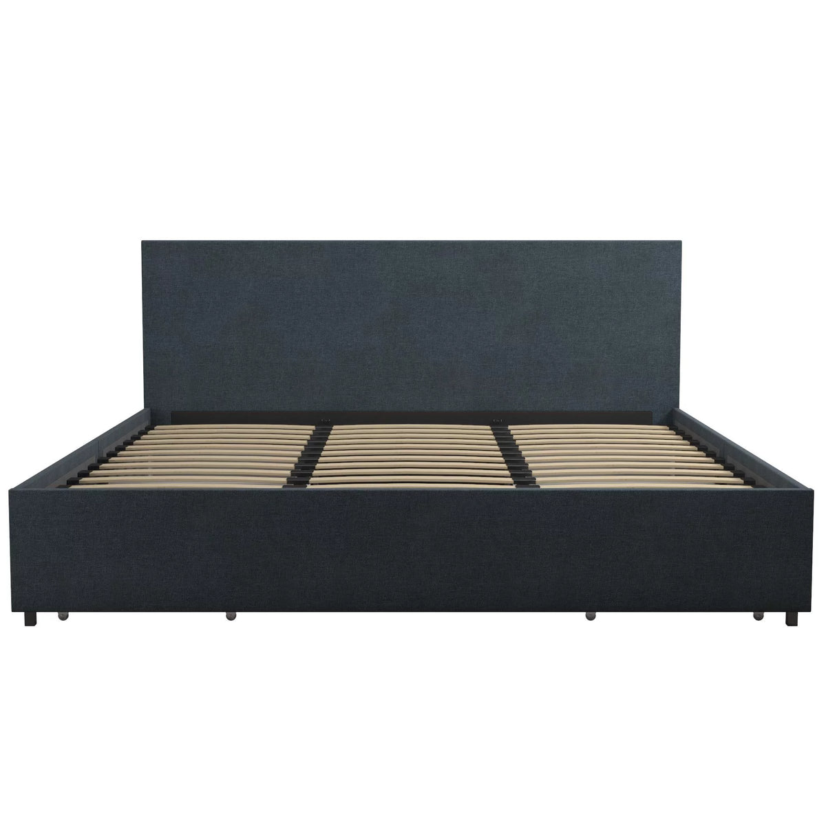 Dark Grey Linen Upholstered Storage Bed Frame B989046