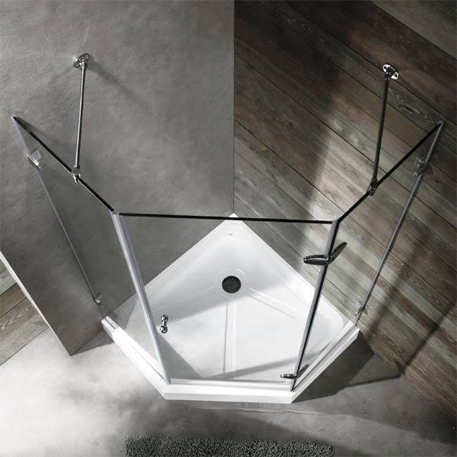 Frameless Neo-Angle Shower Enclosure with Low-Profile Base G5340