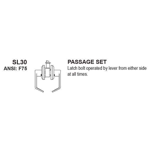 Black Passage Lever Set Z9990
