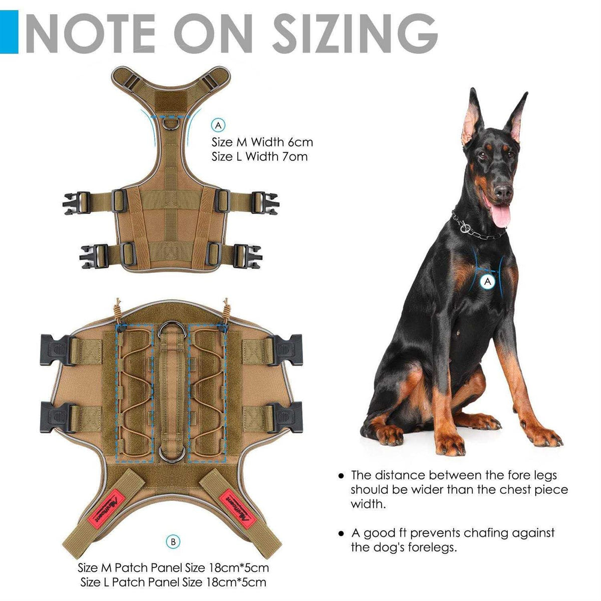 Tactical Dog Harness Reflective No Pull with Handle L65973