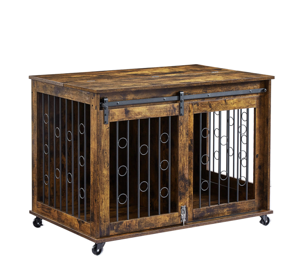 39" Dog Crate with Partition and Sliding Door Z2055