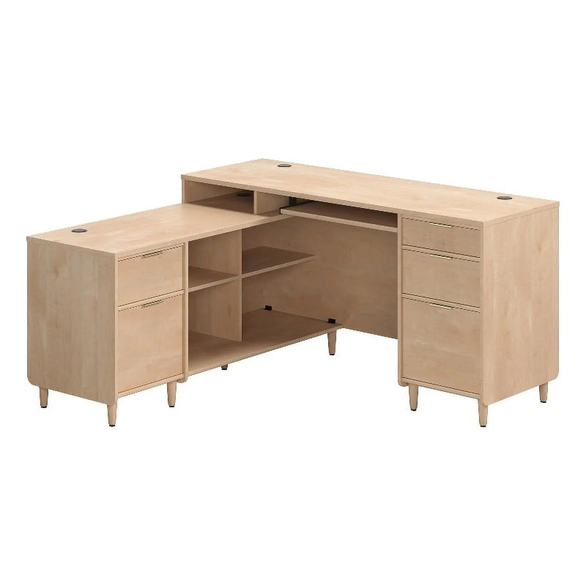 L-Shaped Engineered Wood Desk L49454