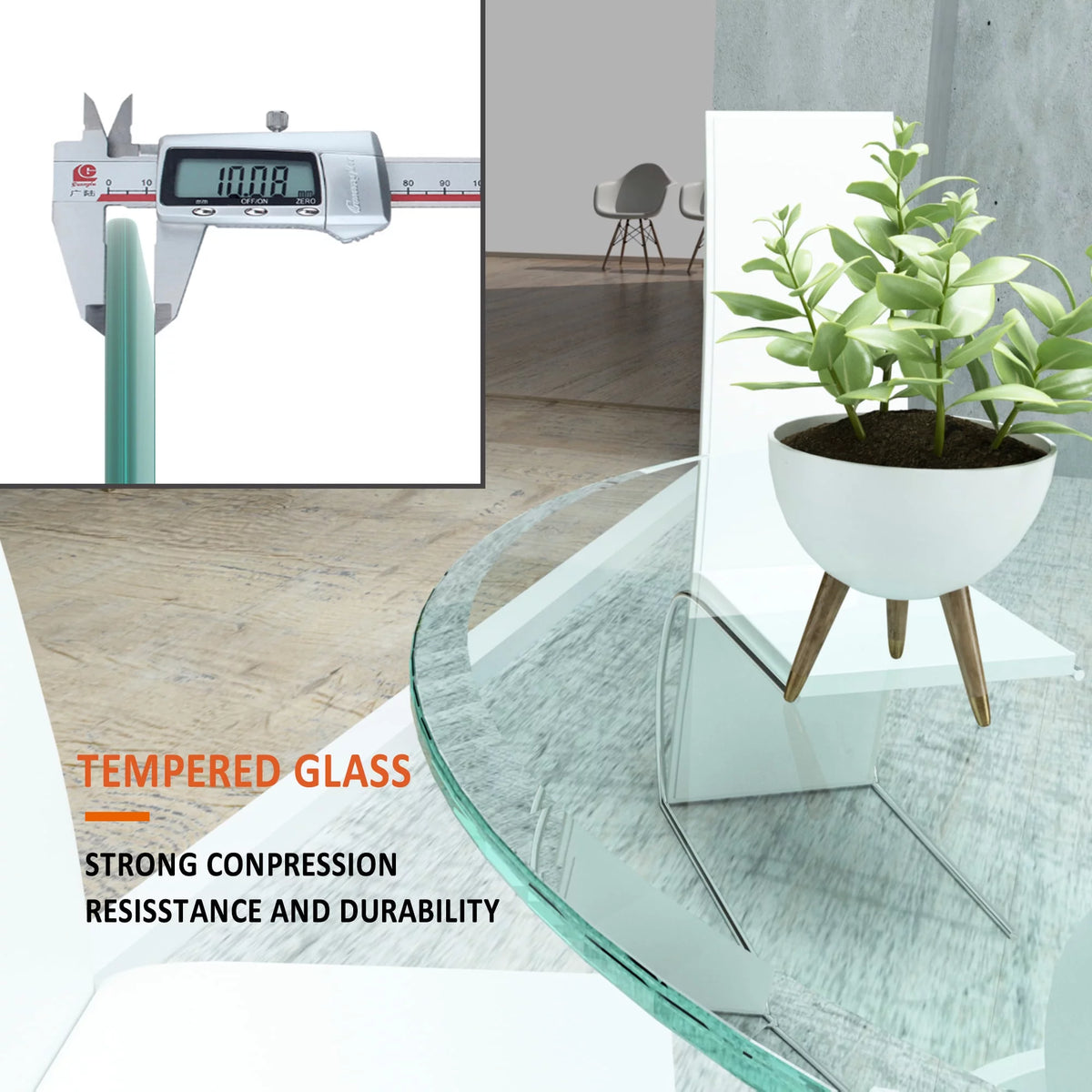 40'' Round Clear Tempered Glass Table Top N661050