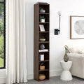 8-Tier 70.9 Inch Tall Narrow Bookshelf with Adjustable Shelves S598