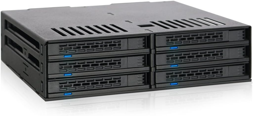 6 x 2.5" SATA HDD SSD Hot Swap Cage for External 5.25" Bay S98019