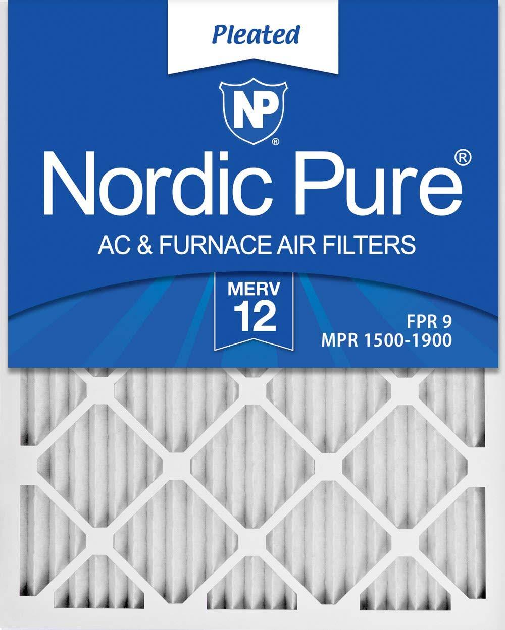 14x25x1 MERV 12 Pleated AC Furnace Air Filters 12 Pack W970