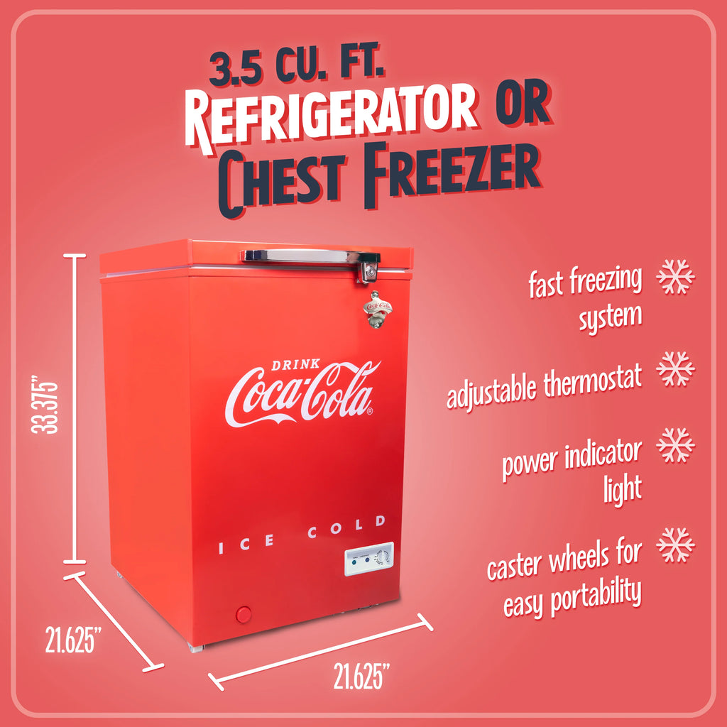Red 3.5 Cu.Ft. Refrigerator & Chest Freezer T106793