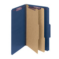 Dark Blue Legal Size Pressboard Classification Folders with Fasteners, 10/Box D8429