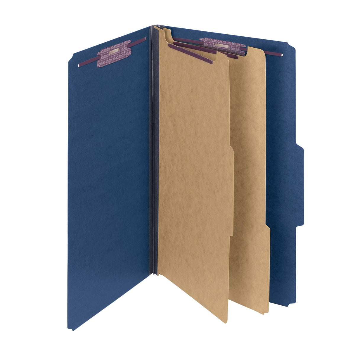 Dark Blue Legal Size Pressboard Classification Folders with Fasteners, 10/Box D8429