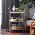 Multi Colored Stainless Steel Bar Cart C194