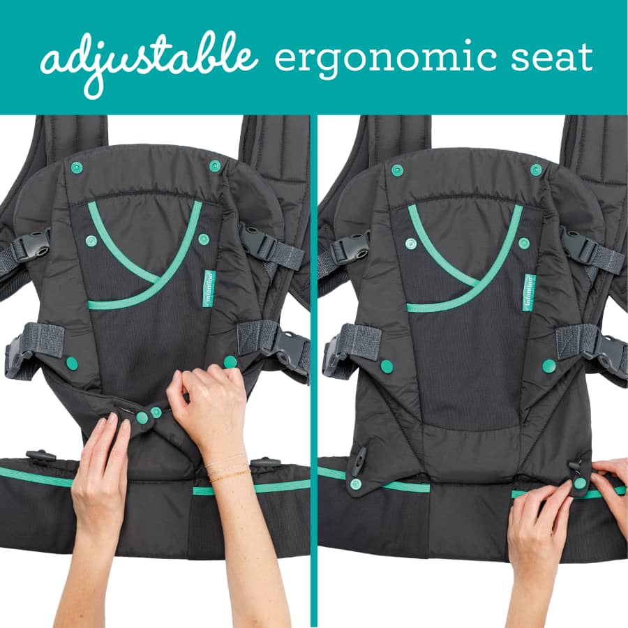 Gray Multi-Pocket Baby Carrier E66259