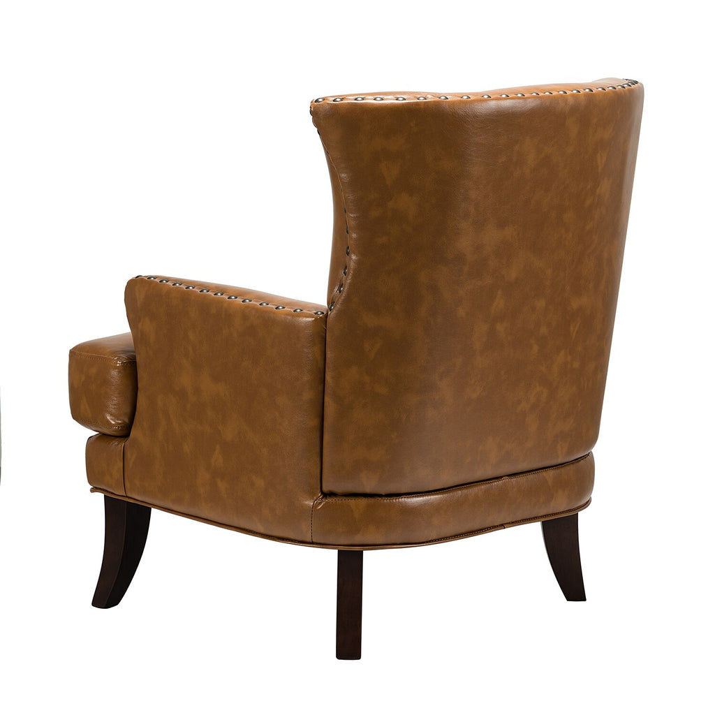 Traditional Wingback Upholstered ArmChair with Nailhead Trim N847