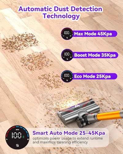 Cordless Stick Vacuum Cleaner 580W 45Kpa 75 Minutes Runtime E8560