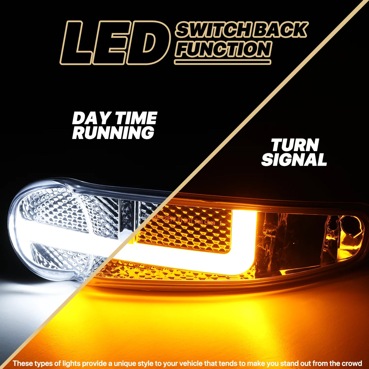 LED Tube DRL Headlights Assembly P91193