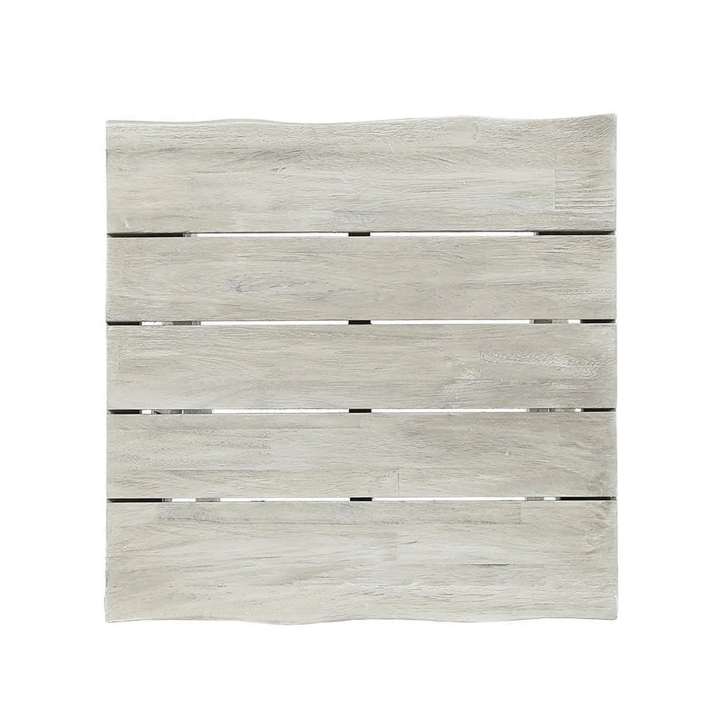 Light Gray Acacia Wood Outdoor Side Table E668