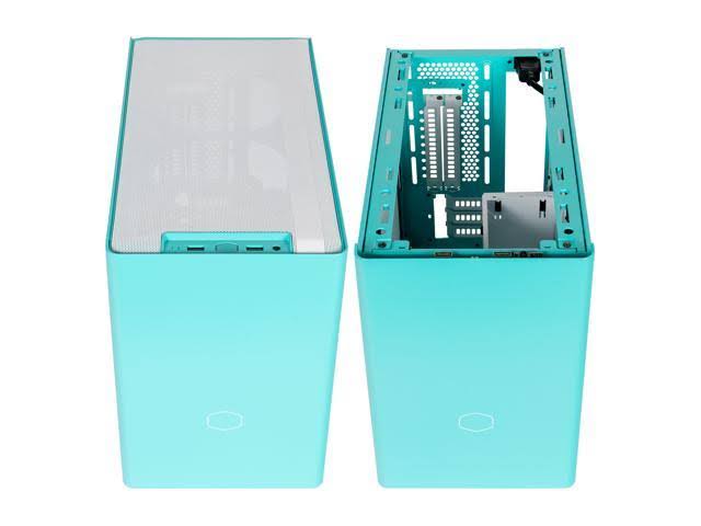 Caribbean Blue Mini-ITX Computer Case W356570