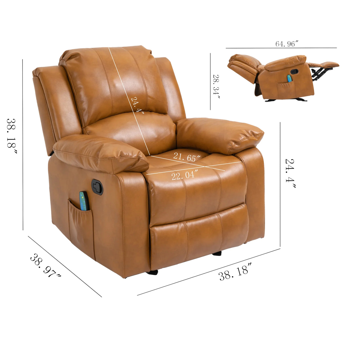 Faux Leather Power Lift Recliner Chair with Remote Control R571989